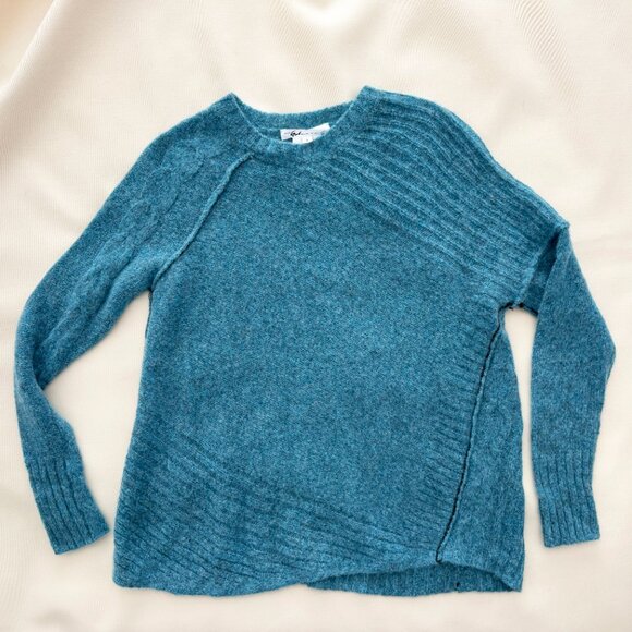 Paychi Guh Abstract Cable Knit Cashmere Sweater in Blue, Size Small - Picture 5 of 11